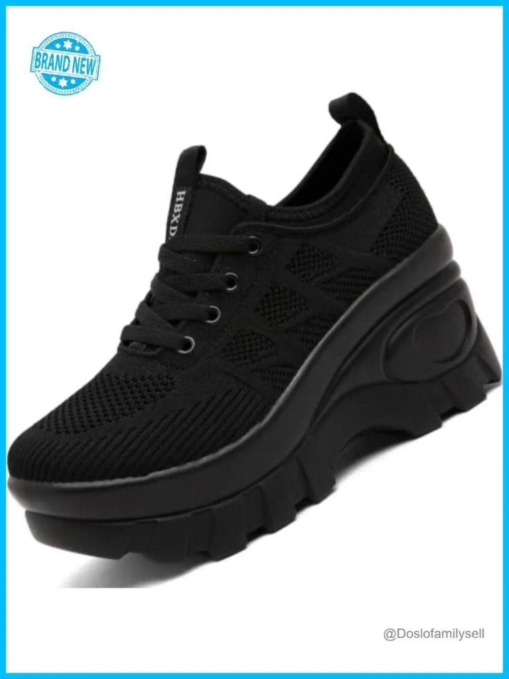 Women's Chunky Platform Wedge Walking Shoes Knit Breathable Orthopedic Sneakers
